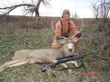 Trent with a mulie during the 2008 SD deer season.