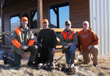 Ryan, Joe from Minnesota with guides Trent & Tyler from Antler Ridge Lodge in the last hunt of the year.