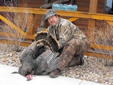 Tom Mitchell from Kelo FM radio in Sioux Falls, SD. They estimated that this was a 3-year old Tom weighing almost 24 pounds. A nice trophy!